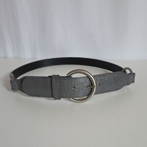 Carlisle Gray Leather Belt.  Size XS